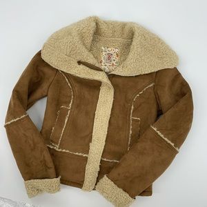 Decree Brown Faux Shearling Jacket. Sz. S